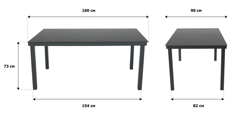 Набор мебели Эдмонд арт.GS065 серый, серый 3 уп. (стол 1кор.+6 стульев (штабель с под.)+под.в кор.) "Garden story"