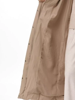 Пуховик длинный с капюшоном, бежевая, SilverFox