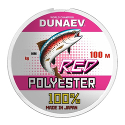Леска Dunaev Polyester RED 0.185мм 100м