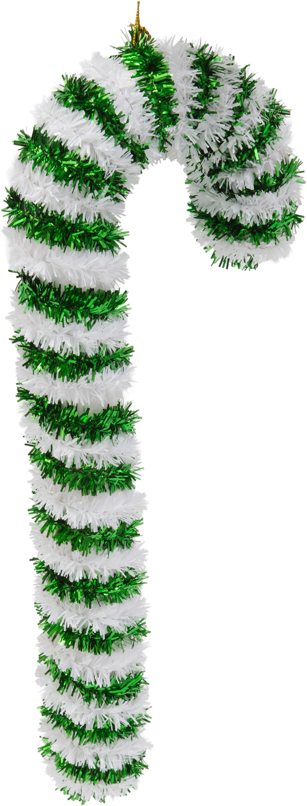 Украшение Рождественская трость из мишуры 30х12см зеленый ПЭТ SYMTC-1725135