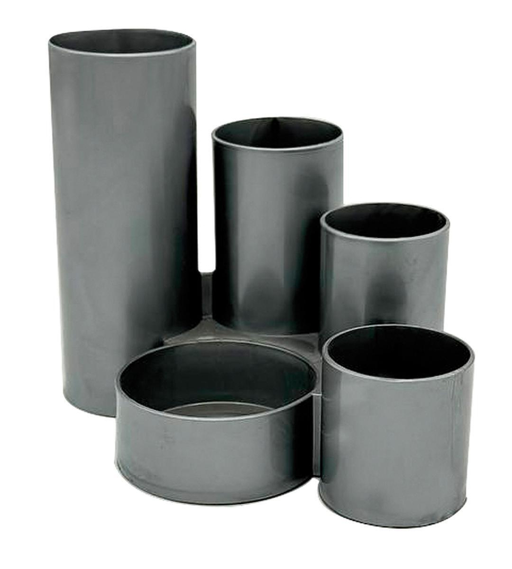 Органайзер настольный для канцелярии, 5 секций, металлик (Пчёлка)