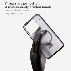 Чехол серый тонированный c MagSafe для OnePlus 15, серия Super Frosted Shield Pro Magnetic (Clear version) от Nillkin