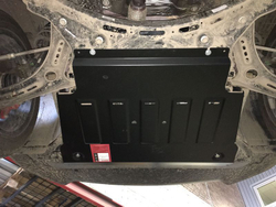 Защита картера двигателя, КПП (2 мм, сталь) для Geely Coolray SX11 2020- (V = 1.5T AT FWD), Belgee X50 2023- Sheriff.28.4448