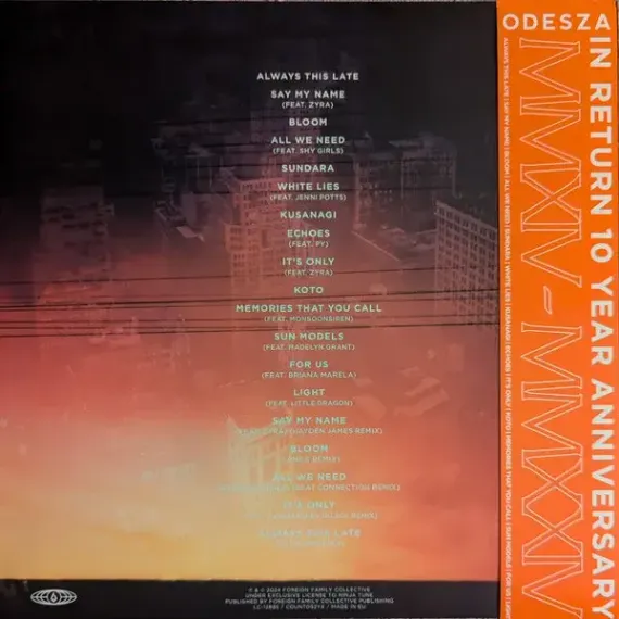 Odesza - In Return (10 Year Anniversary Edition) - Sunset Marble 2LP