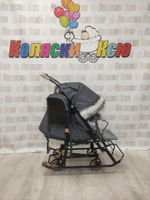 Санки-коляски Galaxy Snow Glory Gloss серый