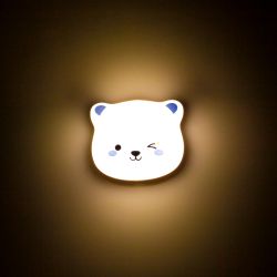 Ночник - светильник светодиодный ЭРА NLED-466-1W-W настенный аккумуляторный белый