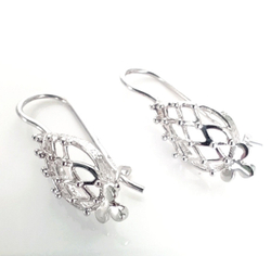 Серьги Эстерелла, серебро 925 проба, родирование/Ф