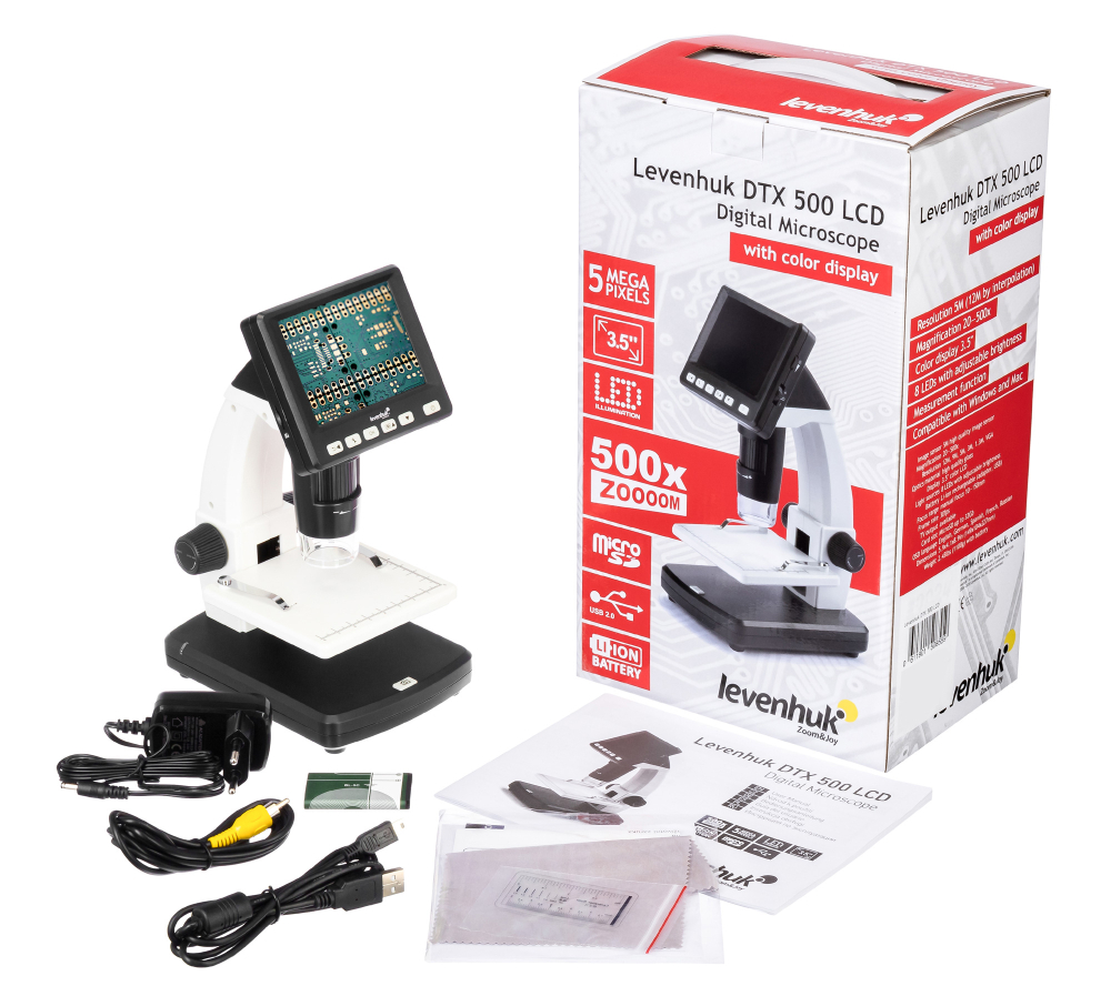 Микроскоп цифровой Levenhuk DTX 500 LCD
