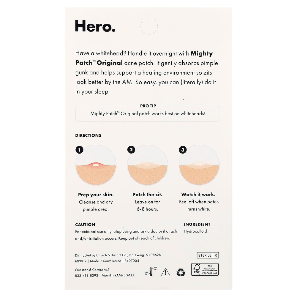 Hero Cosmetics, Mighty Patch™, 72 гидроколлоидных патча