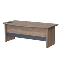 Стол руководителя радиусный PREGO 1800х950х760 П.CР-18.9Р Дуб Крафт табачный/Антрацит