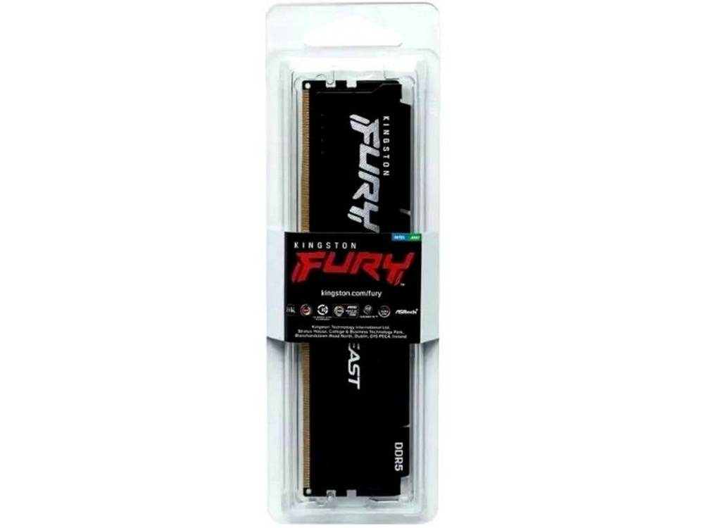 Оперативная память Kingston Fury Beast XMP KF560C30BB-8, DDR5 1х 8ГБ 6000 МГц, DIMM, RTL
