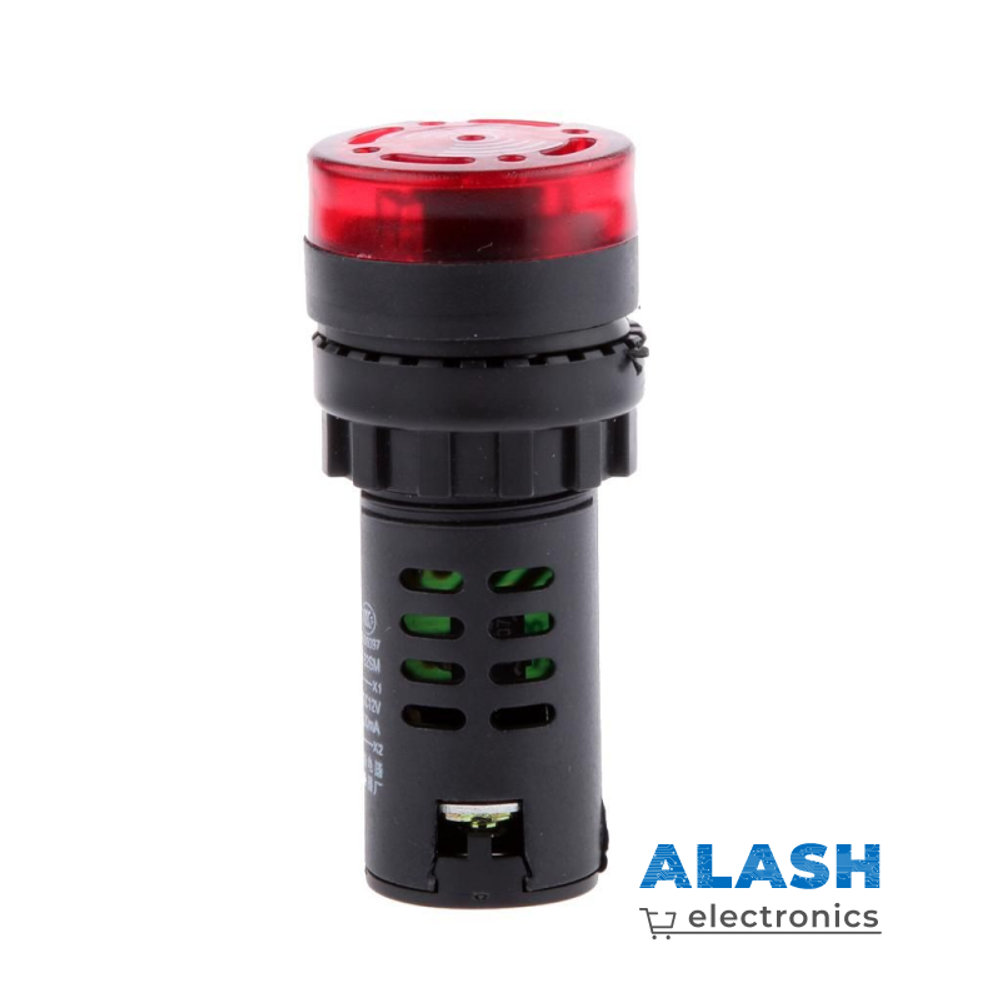 Светозвуковой индикатор AD16-22SM, 220 В, красный