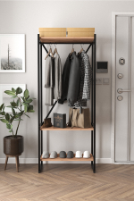 Обувница с вешалкой для одежды - сосна