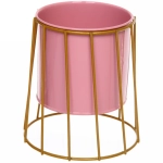 Кашпо металлическое «Vesna-Грейси» 9,5*11*12,5см на металлической подставке,цвет розовый