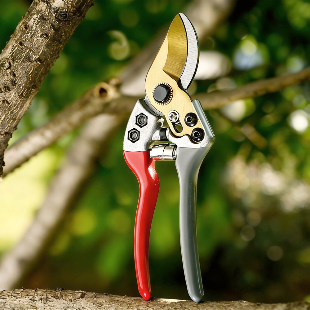 Секатор садовый 21см, нерж сталь, оранжевый