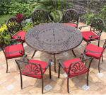 Металлическая мебель из литого алюминия Patty 8, античная бронза