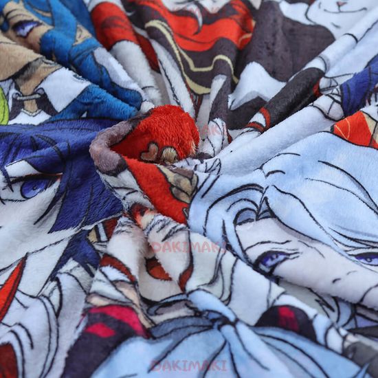 Плед Клинок, рассекающий демонов арт.113 (велсофт), 150х130 и 200х140 см