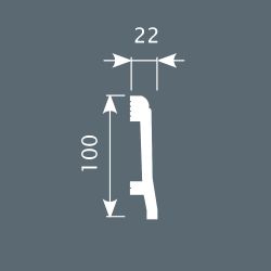 Плинтус Ecopolymer, 100x22 мм