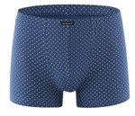 Мужские хлопковые трусы-шорты в крапинку (Размер: XXL) (Цвет: синий)