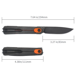 Нож складной SRM 135L-GJ Palfrey Blackwash (14C28N, Orange G10/Steel)
