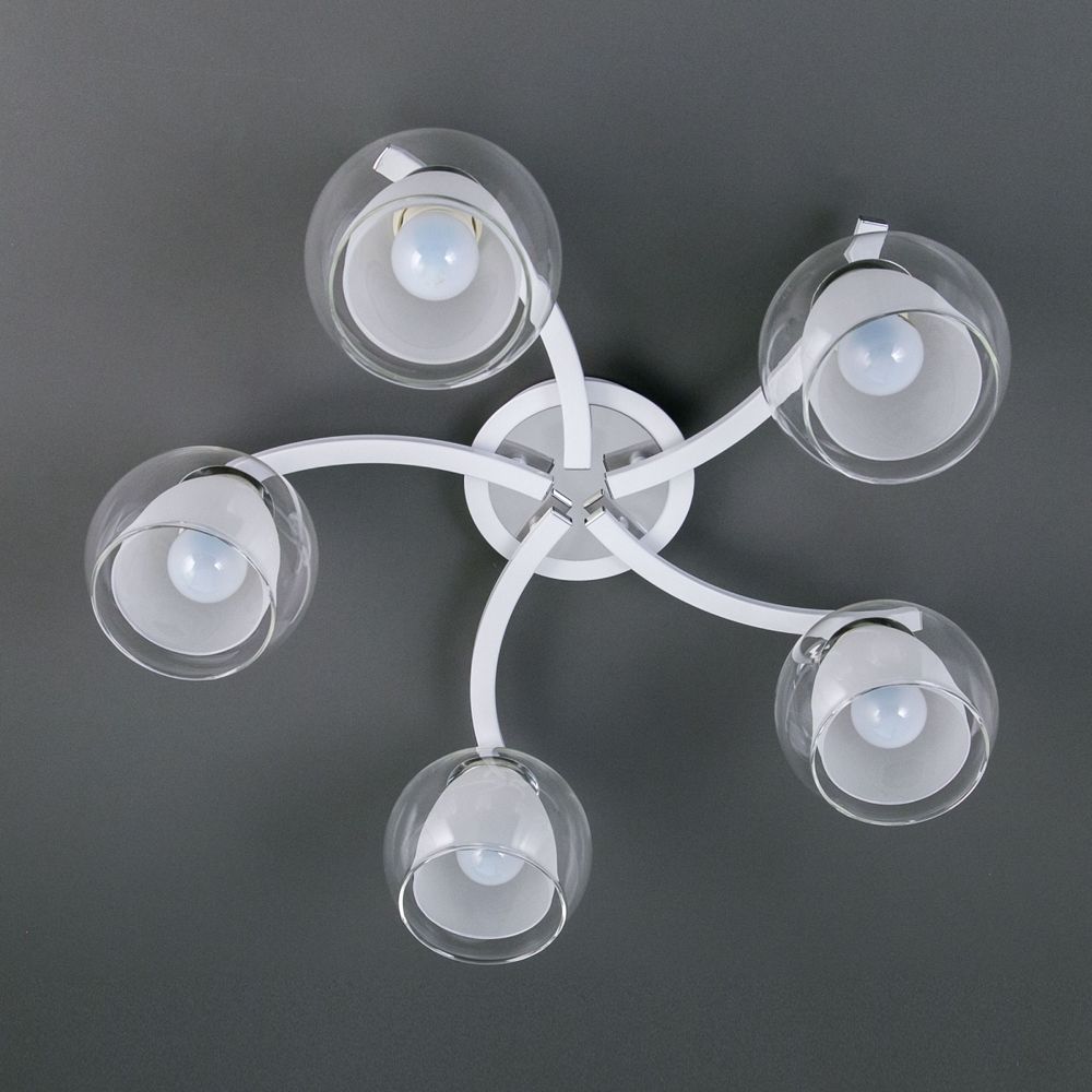 Citilux Кристи CL152150 Люстра потолочная Белая Хром