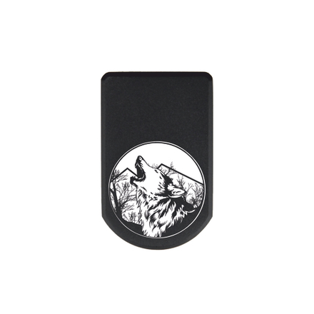 Пятка +3 патрона для магазинов Grand Power, ПЛК, CZ, Tanfoglio с гравировкой Волк