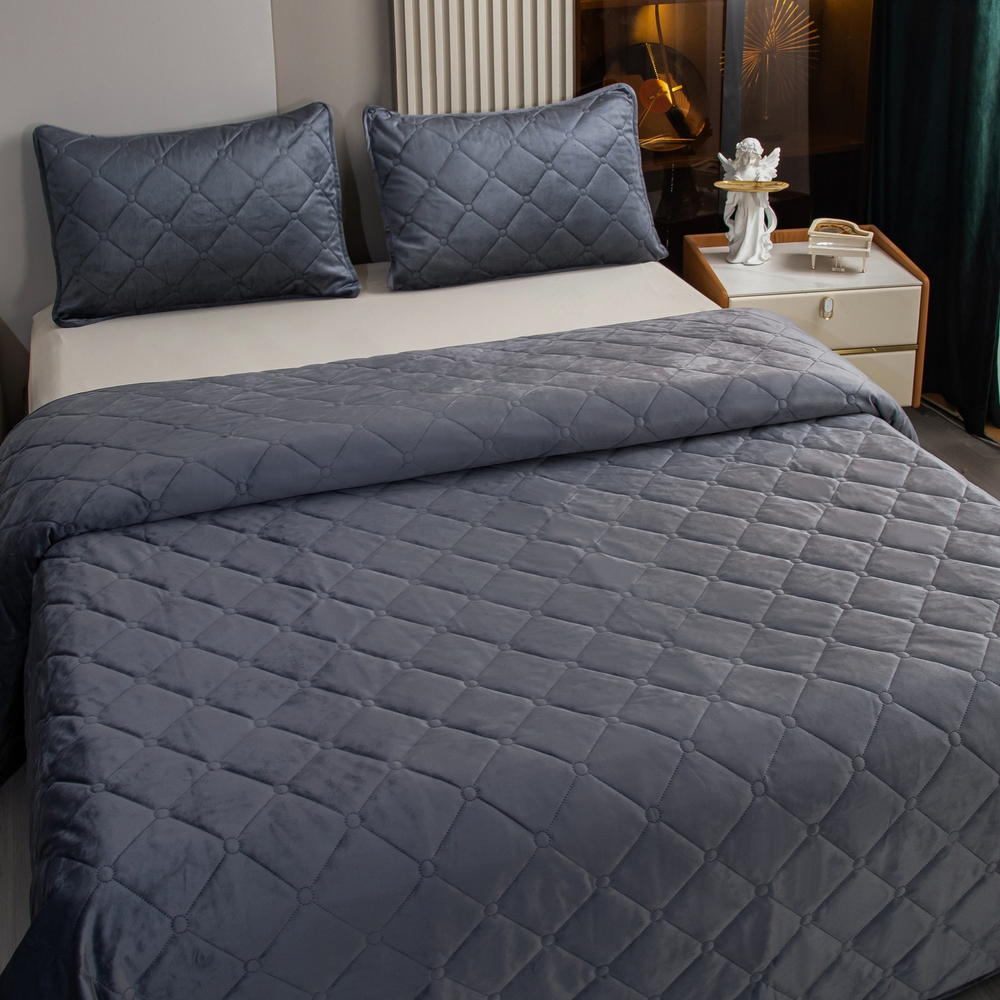 Велюровое покрывало ромб OVF030