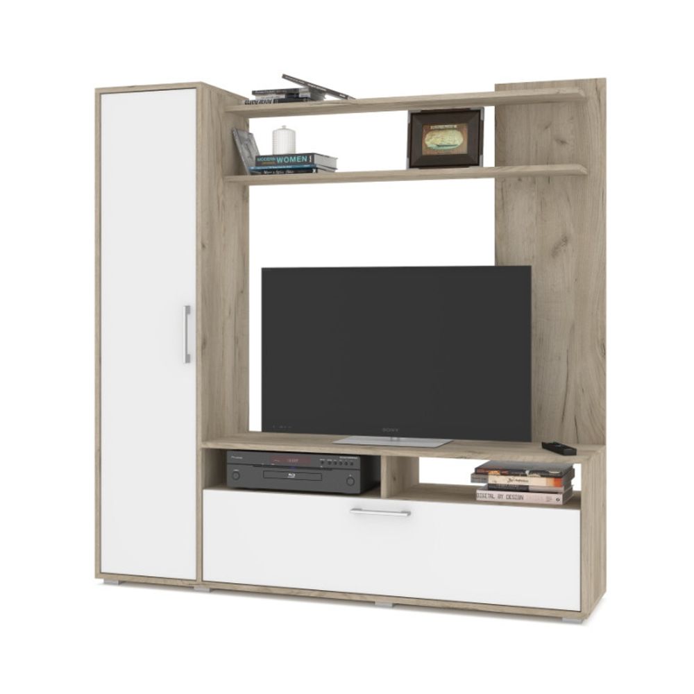 Стенка "Рига" (Серый дуб/ Белый), ЛДСП, MODERN, г. Ижевск