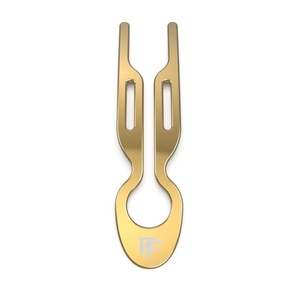 Метеллическая шпилька Hairpin №1 в тубусе, 1 шт - Золотой - Metal Gold