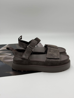 Босоножки женские натуральная кожа арт. PEXL 253-3 цвет "серо-коричневый"