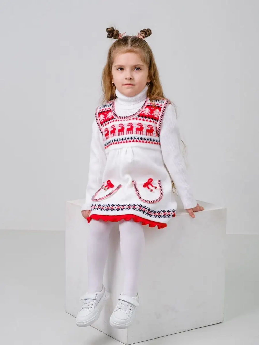 Сарафан вязаный для девочки