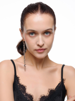 Моносерьга "Bitch" Silver с подвесками