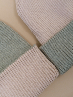 Шапка вязаная хлопковая ТВИНС(Сандал, хакки)