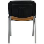 Стул Helmi HL-F01 "Изо", каркас хром, обивка кожзам песочный