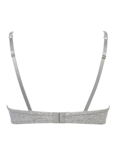 Бюстгальтер пуш-ап с градуированной чашкой из хлопковой ткани (Размер: 4B) (Цвет: серый меланж)