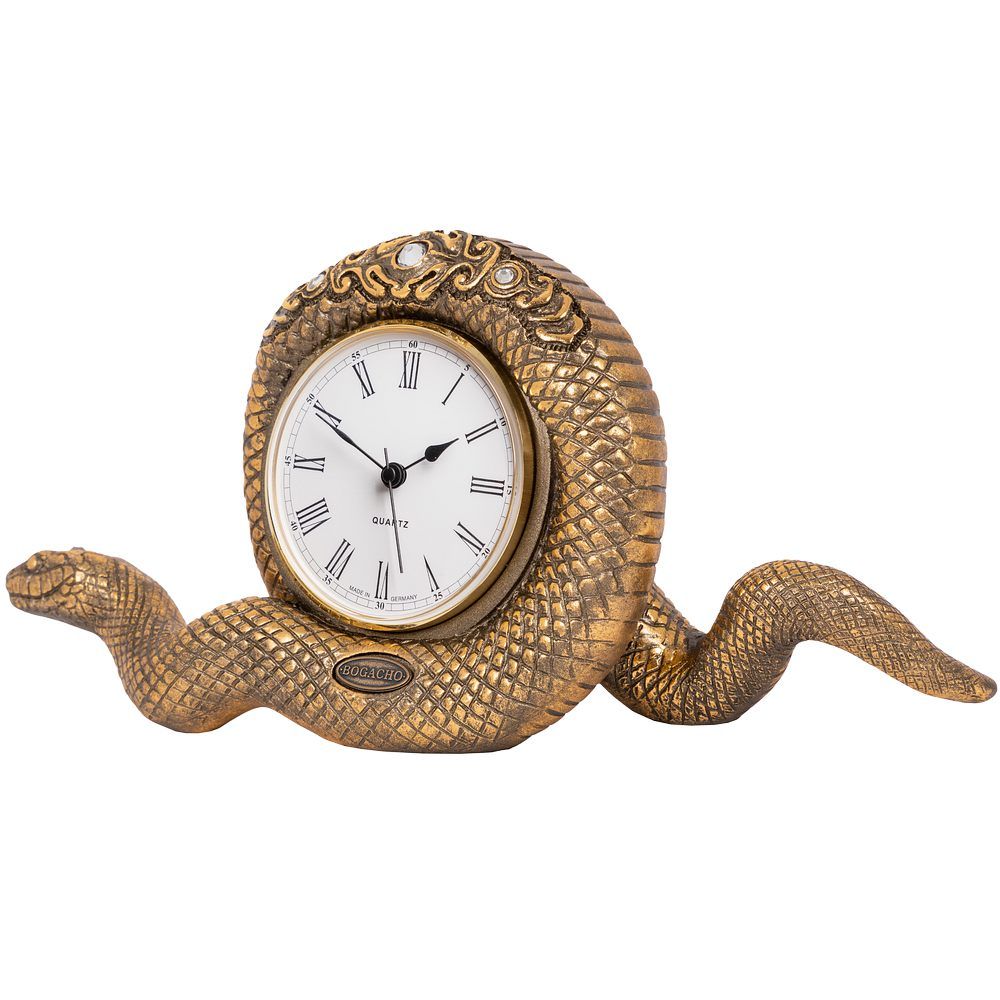 Настольные Часы Змея Линда Бронза