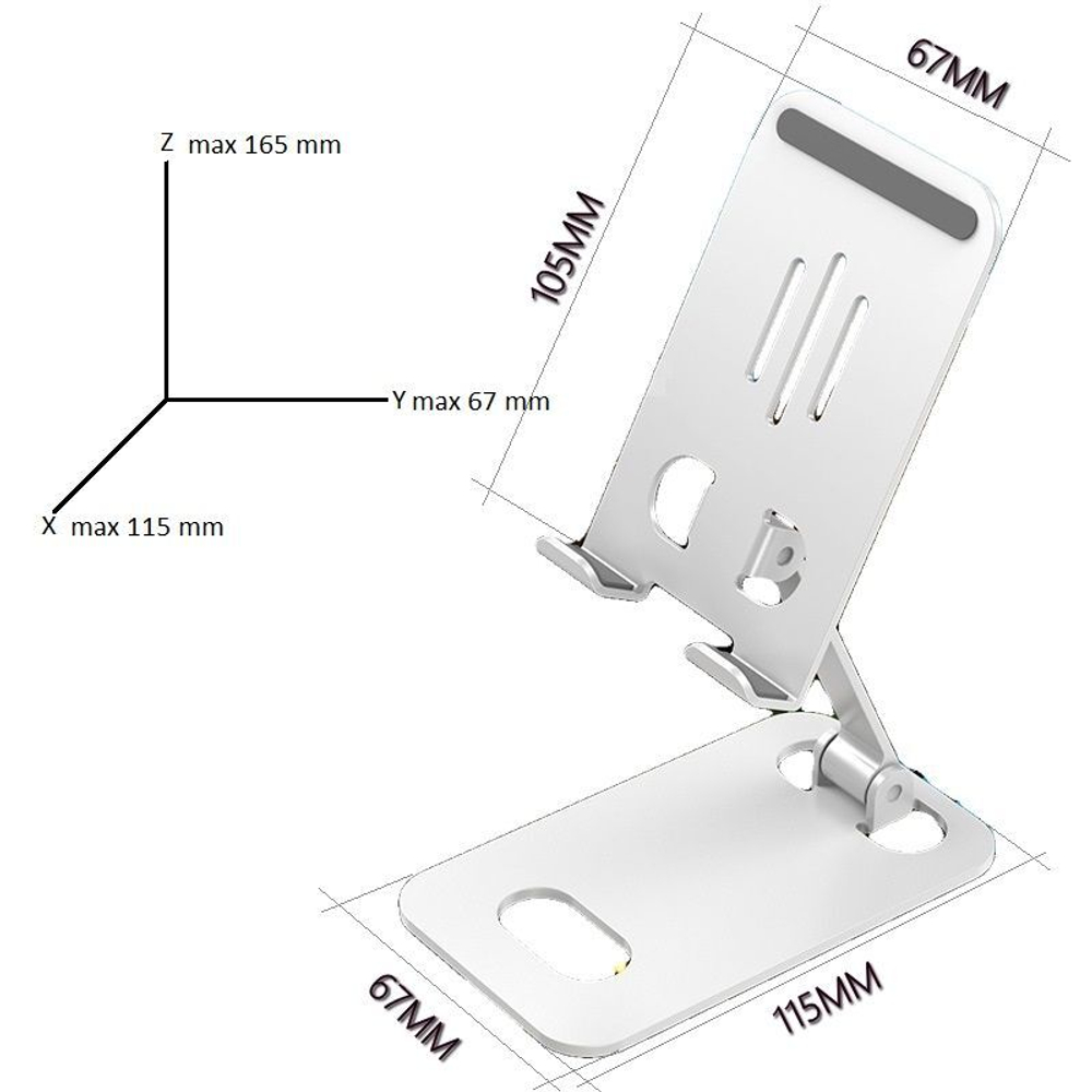 Металлическое основание/Подставка для телефона, Держатель для телефона, смартфона, не вращающийся