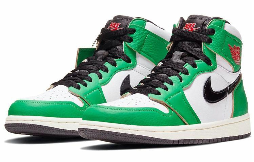 Кроссовки Jordan Air Jordan 1 Retro High Og "Lucky Green" (Женская размерная сетка)