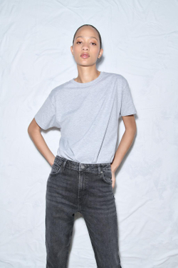 ZARA ДЖИНСЫ SKINNY С ВЫСОКОЙ ПОСАДКОЙ — ZW COLLECTION, СЕРЫЙ