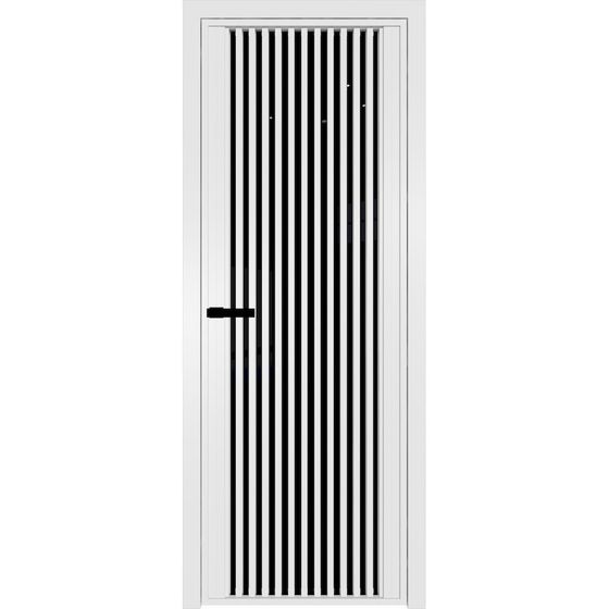 Алюминиевая дверь 3AGP вайт стекло чёрный триплекс