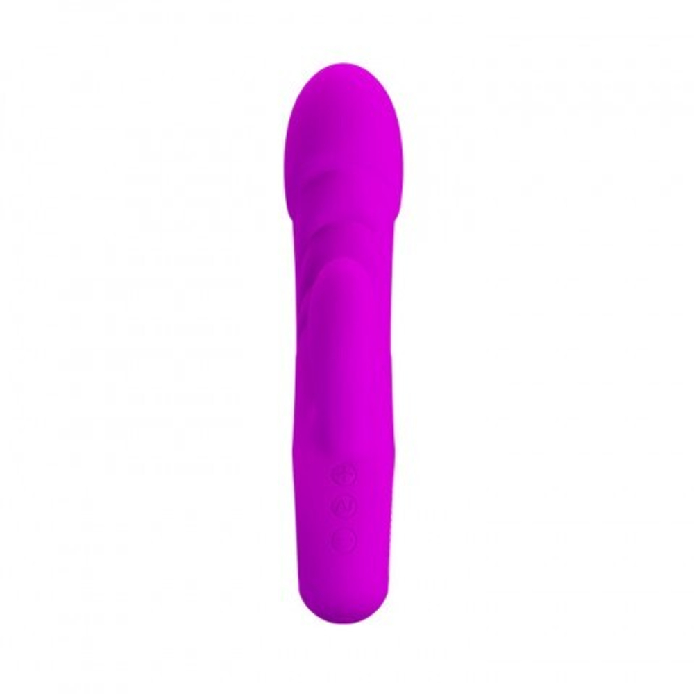 Мини вибратор со стимуляцией клитора "Ansel" 15,8 x 3,4 см.