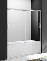 Шторка на ванну Cezares Tandem Soft 170 TANDEM-SOFT-VF-2-170/145-P-Cr профиль Хром стекло рифленое
