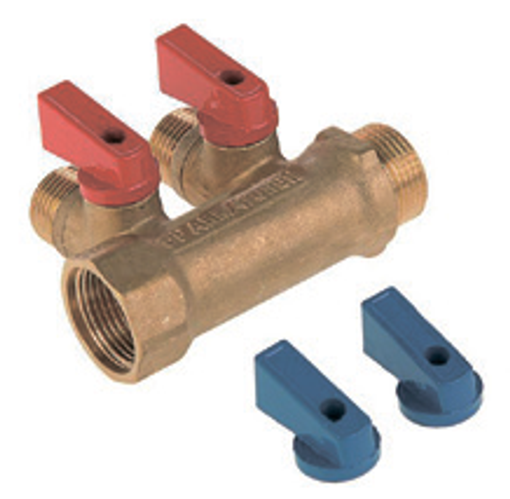 Колл с ШАР КРАНОМ (ПЛ.) 3/4 х 1/2-2 вых (50/1шт)