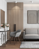 Стул с подлокотниками Саймон велюр тёмно-серый