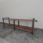 Тумба под телевизор напольная в стиле лофт из массива сосны и стали 150–200 см • Доставка по Москве, СПб и городам России