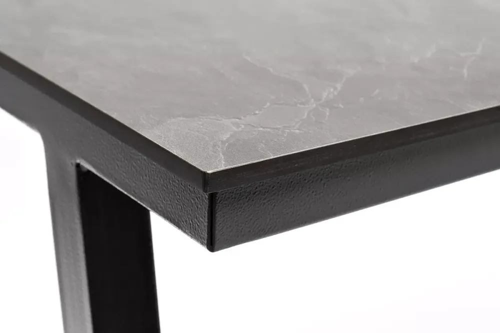 "Рио" стол барный из HPL 140х70см, H110, цвет столешницы "серый гранит"