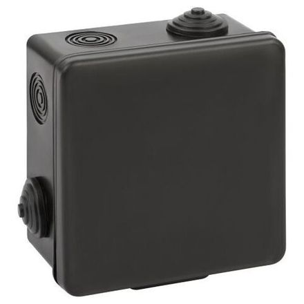 Коробка распаячная ОП 100х100х50мм с гермовводами 8 входов IP54 черн. KOR-100-100-50-8g-B Эра Б0061777
