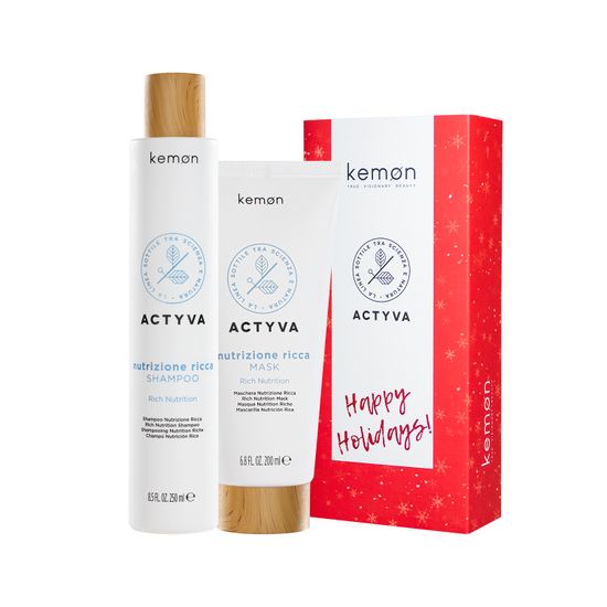 Kemon Набор Максимальное увлажнение (шампунь 250ml +маска 200ml) Actyva Nutrizione Ricca