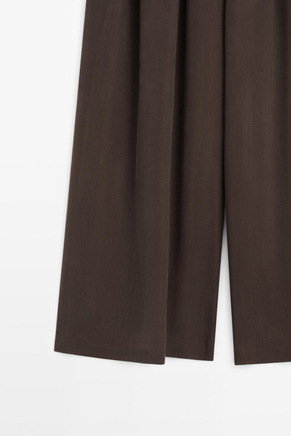 Massimo Dutti Струящиеся юбка-шорты total look, шоколадный