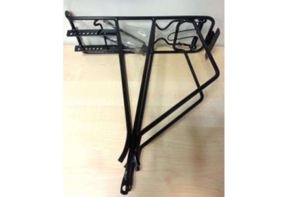 Багажник alloy задний с клипсой на велосипед 26", цвет чёрный